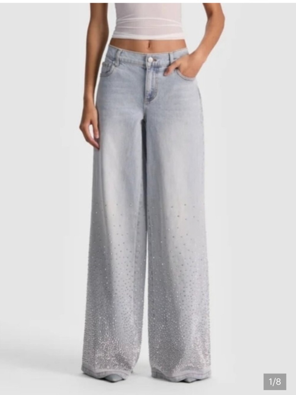 Alice & Olivia Jeans (nwt $695)
Stud Rockstar Baggy Wide Leg Sz:25